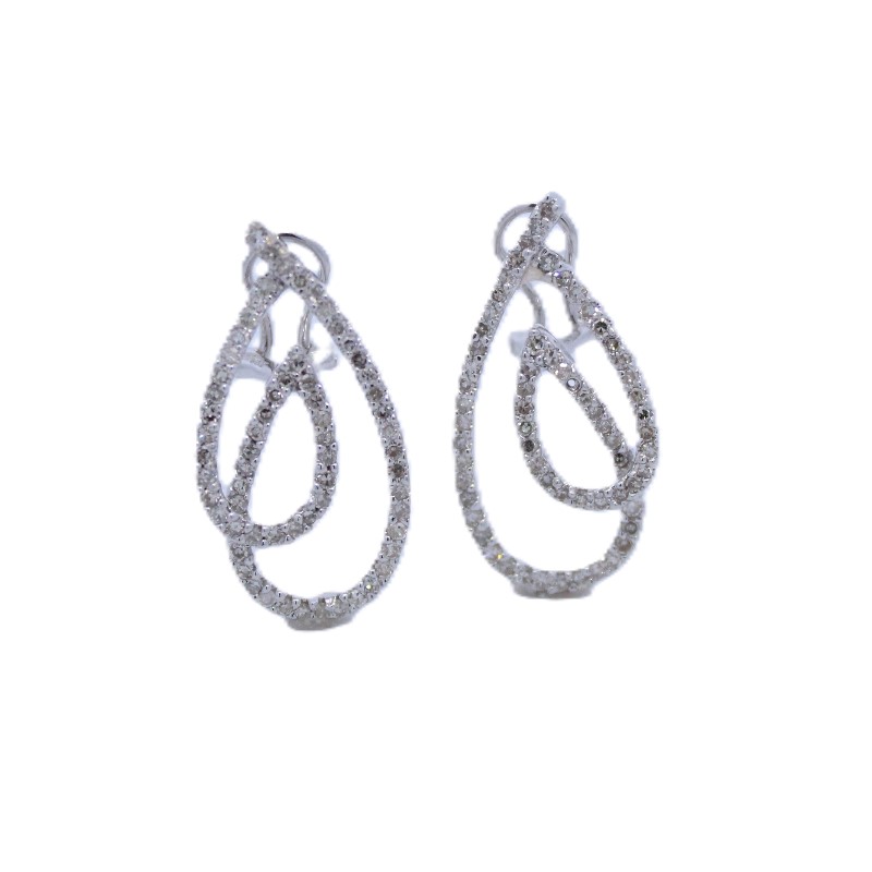Estate Diamond Leaf Earrings